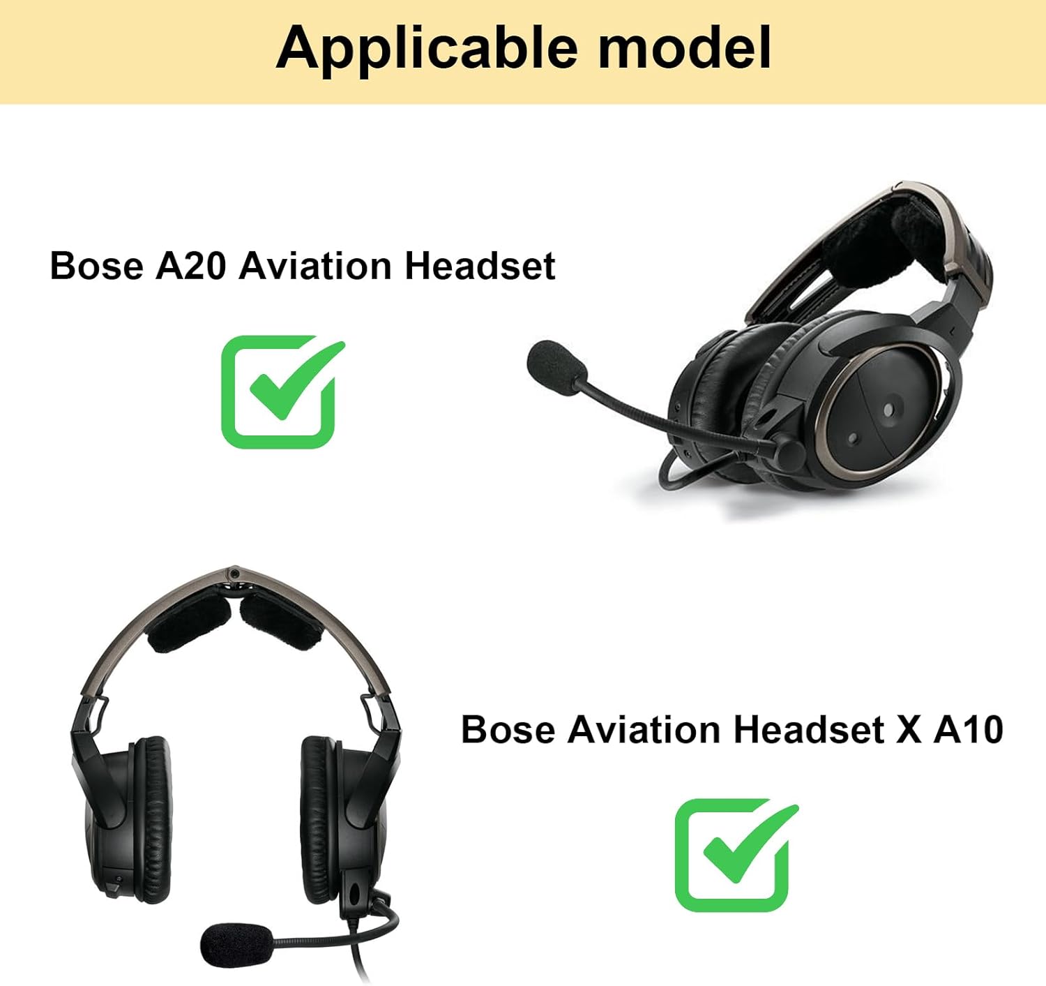 Almohadillas de repuesto para auriculares A20, accesorios compatibles con auriculares Bose Aviation Headset X A10 A20, almohadillas para