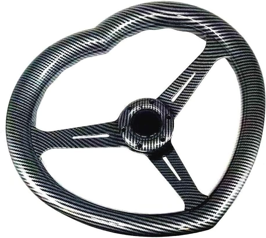 Volante en forma de corazón negro del ABS universal del volante del estilo de la fibra de carbono