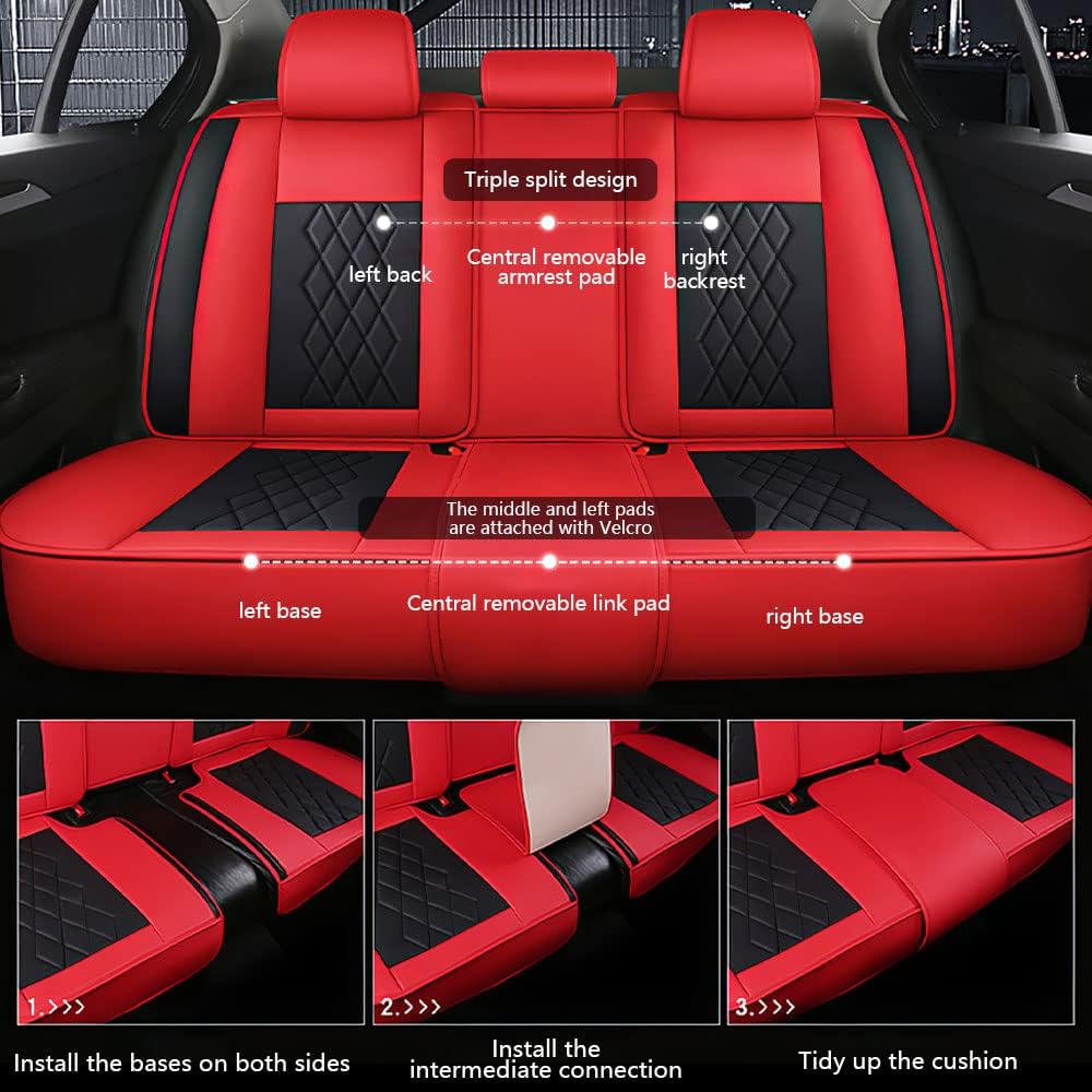 BOJVAIGA Fundas de asiento para Chevrolet Tracker 1999-2003, funda de asiento de automóvil de cuero impermeable, suave y transpirable, accesorios
