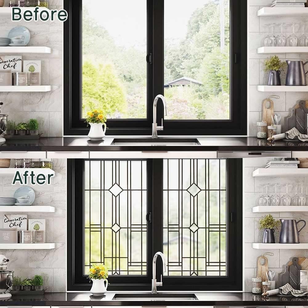 UNI – Película para ventana, adhesivos estáticos, no adhesivos, 3D, con protección UV (antiguo, 37.4 x 24.4 pulgadas)
