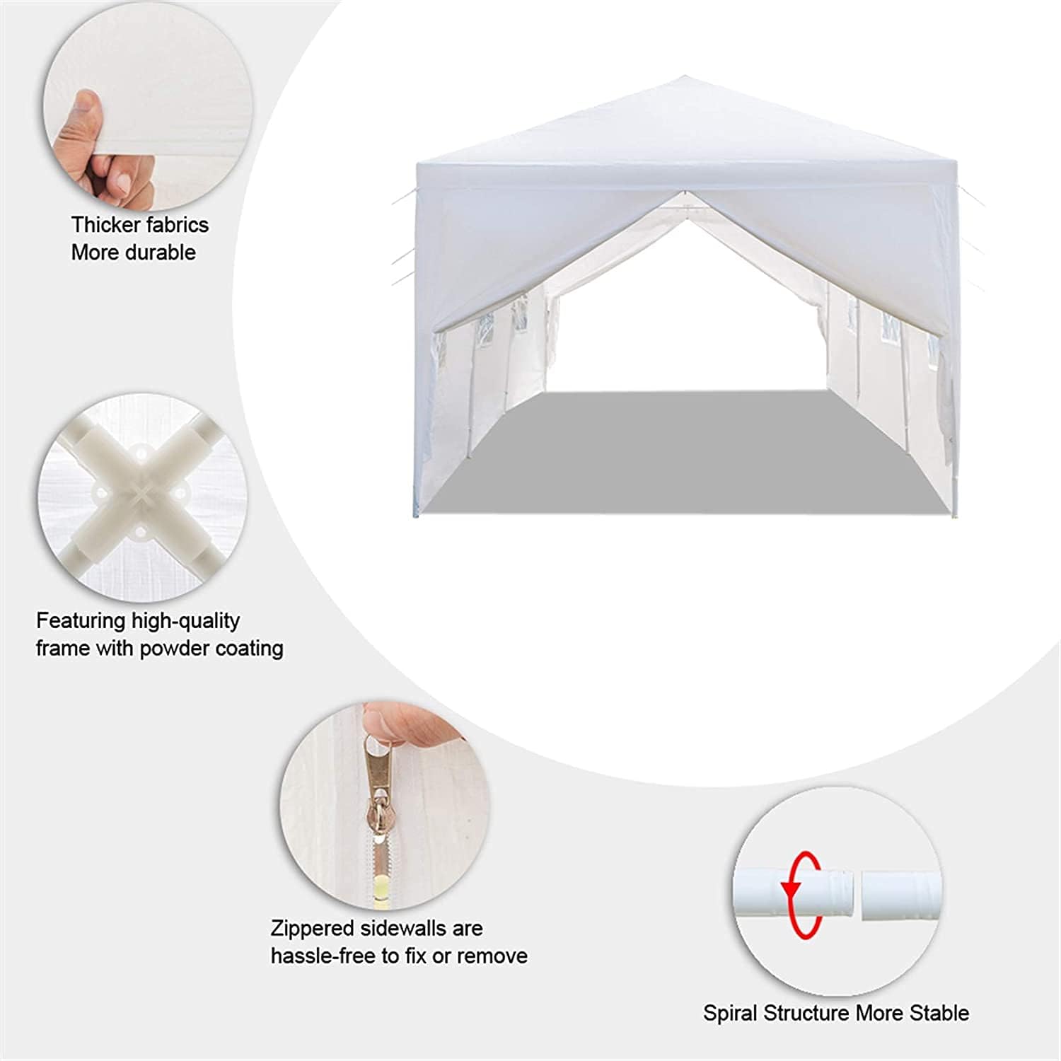10×30 Gazebo Party Tent with 8 Side Walls