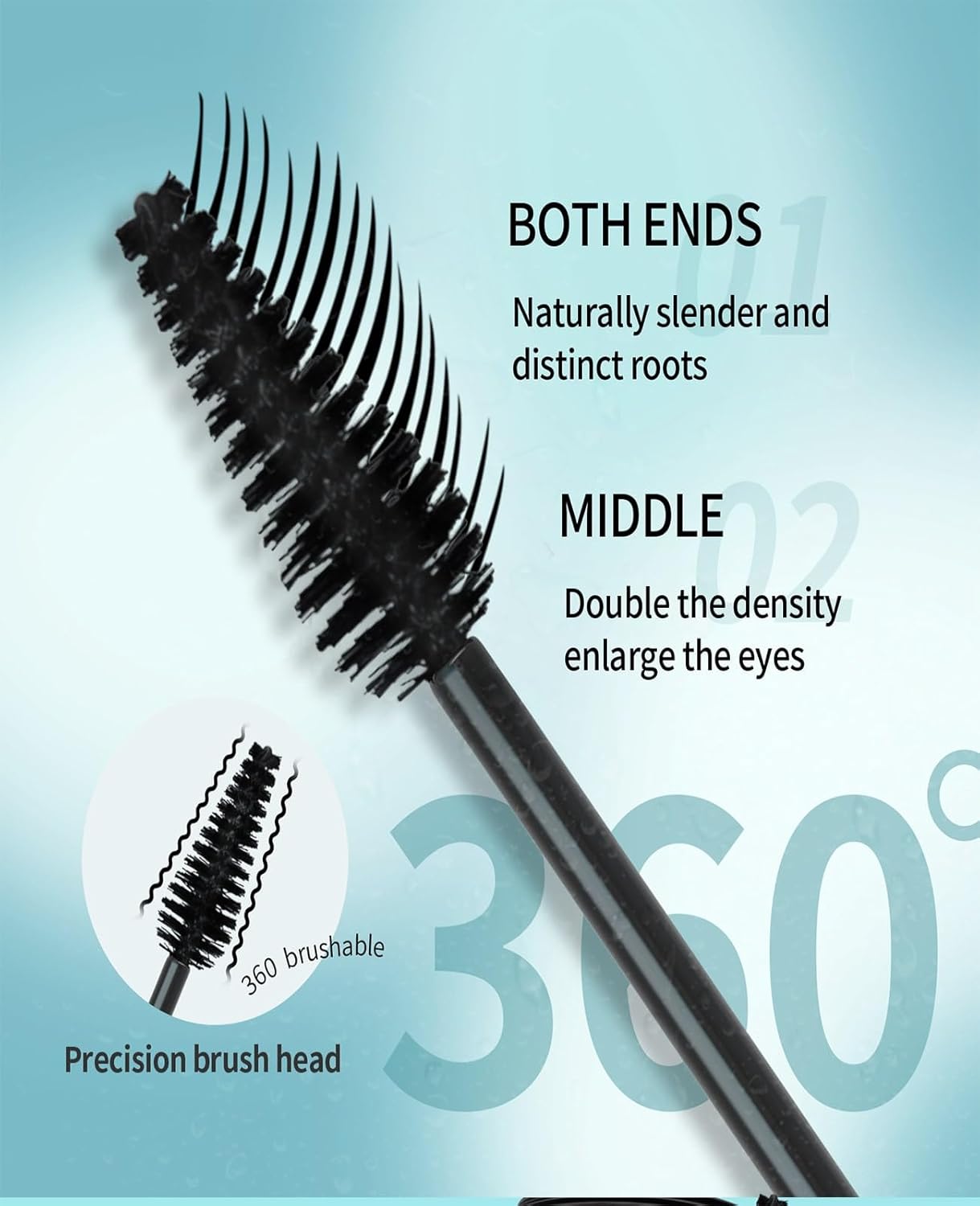 Rabbit Too Extensión de pestañas líquida, máscara Thrive para alargamiento natural y efecto espesante, natural sin manchas aglomerantes, duradera