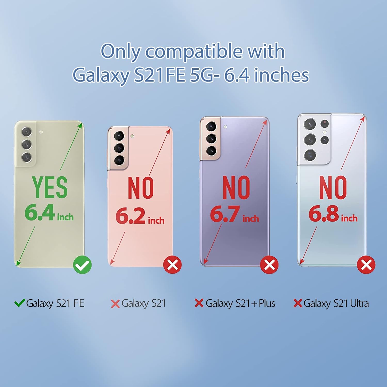 Funda para Galaxy S21 FE 5G de 6.4 pulgadas, funda tipo cartera de piel sintética, funda tipo cartera con tapa para libro a prueba de golpes, TPU de