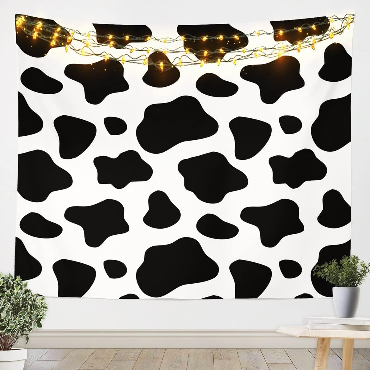 Tapiz con estampado de vaca, para colgar en la pared para niños, adolescentes, caricaturas, vacas lecheras, animales, granja, arte de pared,