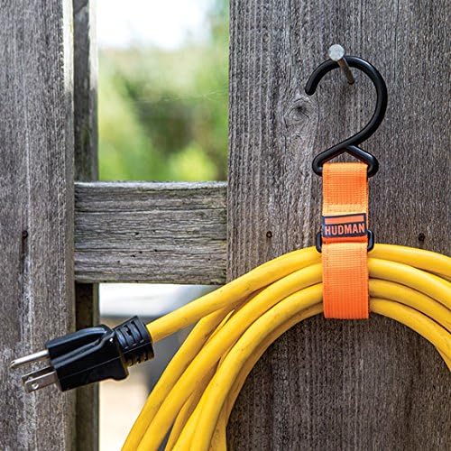 Correa y gancho, naranja brillante, 10″