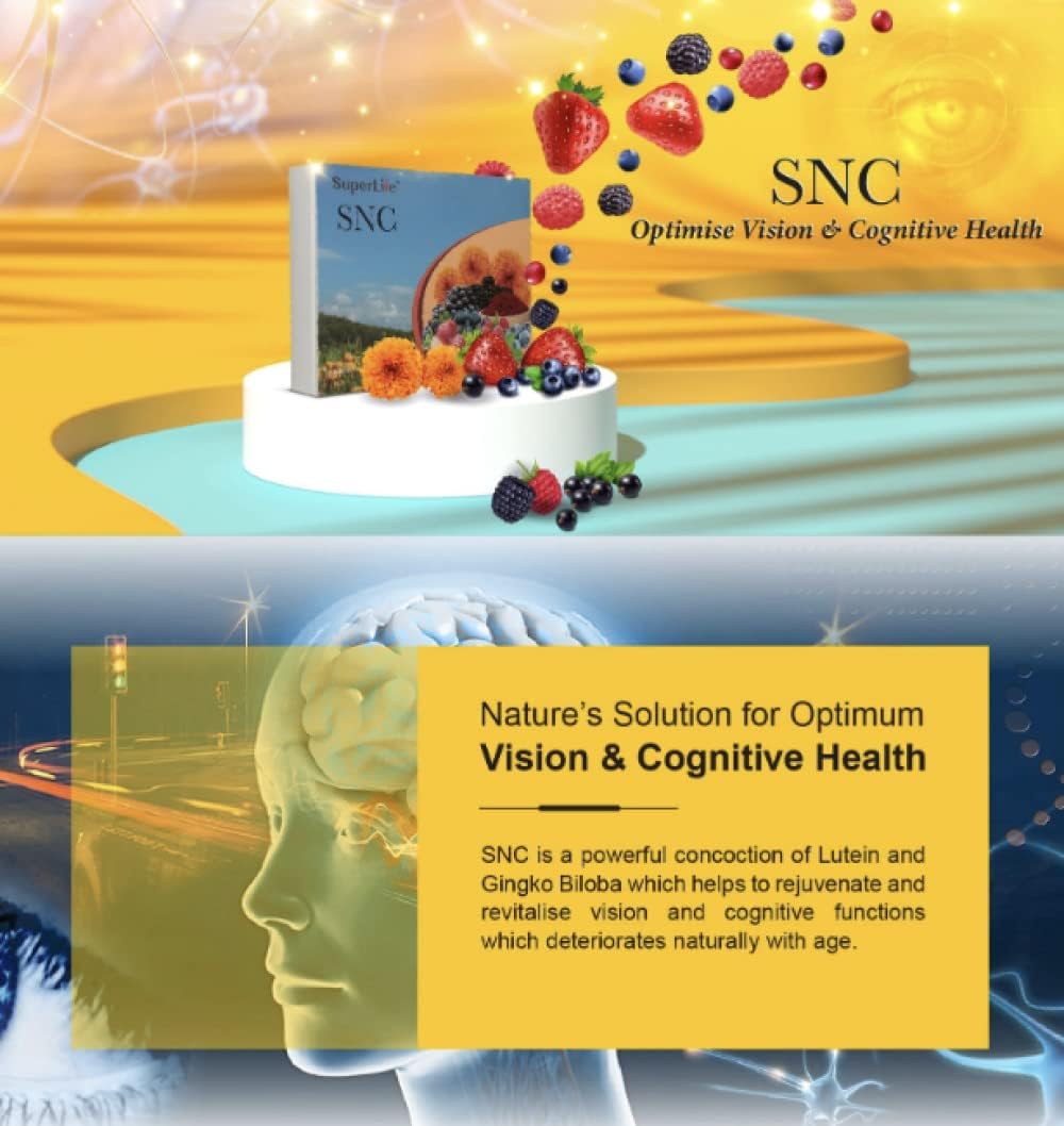 SuperLife SNC Neuron Care Restore Vision Cognitive 15 sobres cada uno (paquete de 3)