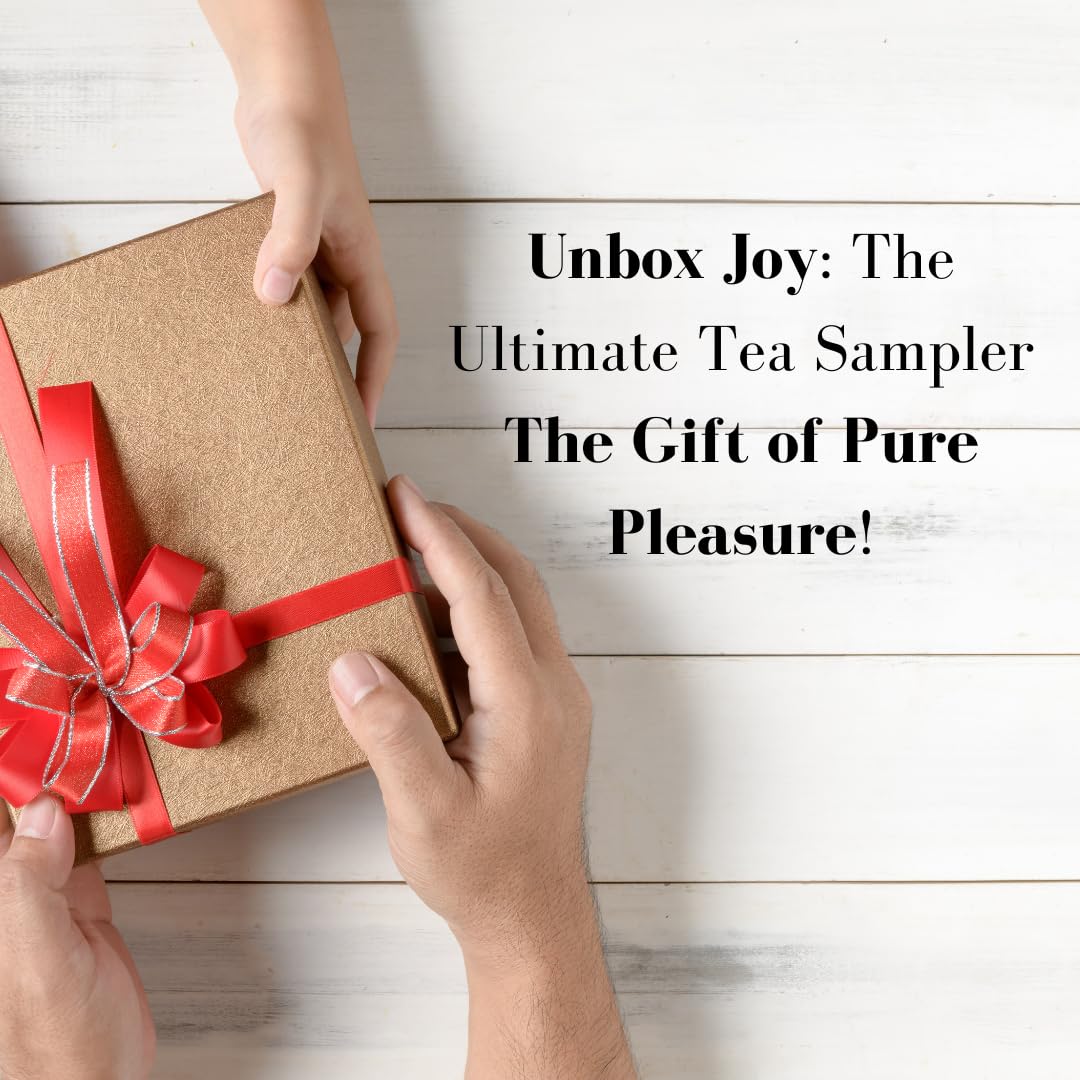 Juego de muestras de té de otoño y Navidad. 56 bolsitas de té, 14 sabores festivos, caja de té, 10 palitos de miel, libro electrónico de recetas en