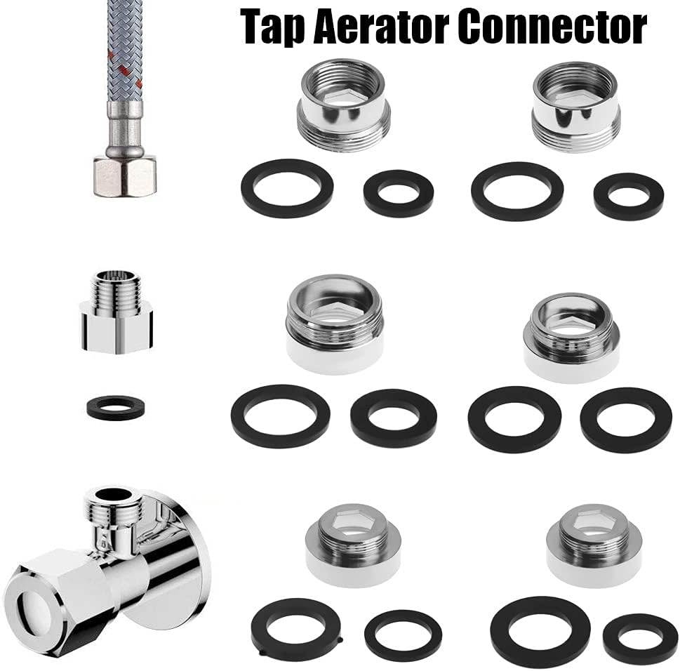 2 adaptadores de grifo de filtro de agua del grifo, adaptador de rosca de conector aireador de latón (hembra de 1.024 in a macho 0.866 in)