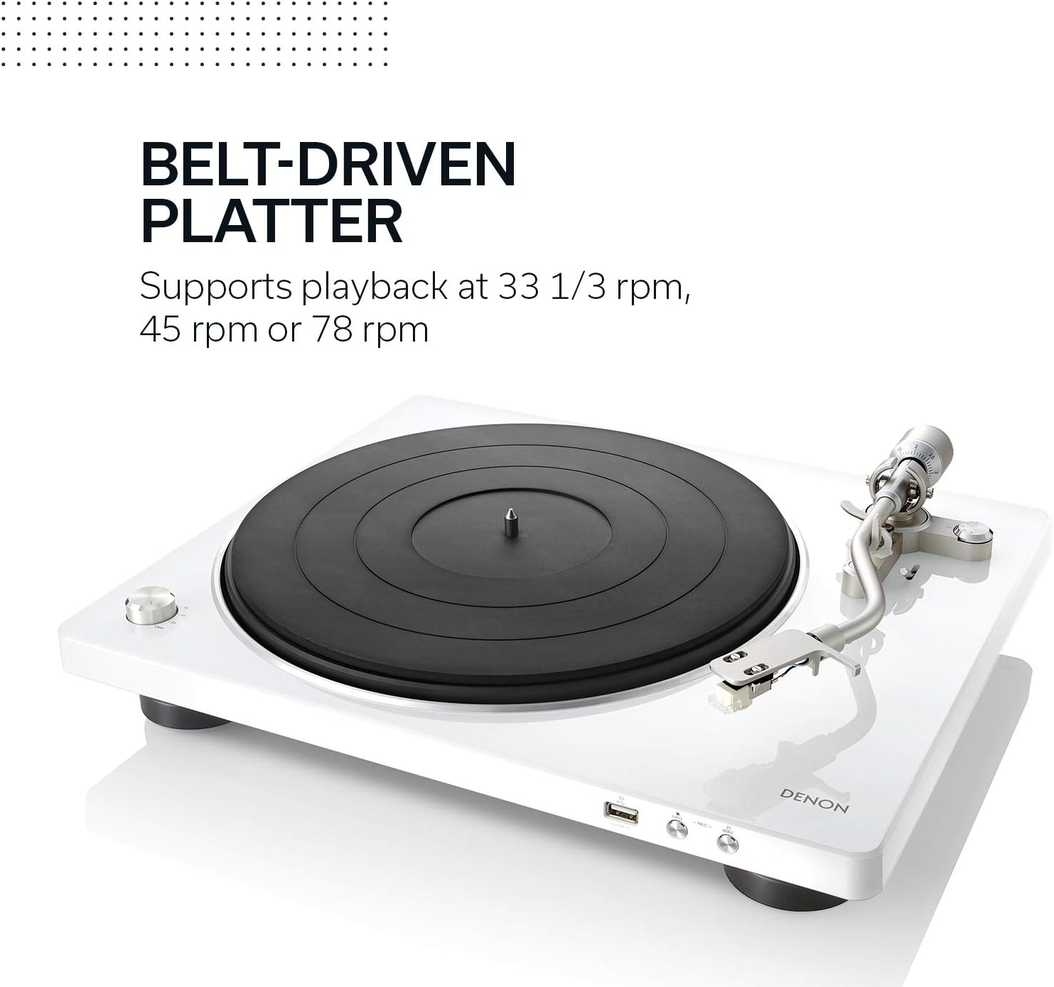 Denon Tocadiscos analógicos semiautomáticos DP-450USB  Salida USB para grabación, negro y reproductor de CD compacto DCD-600NE en un diseño