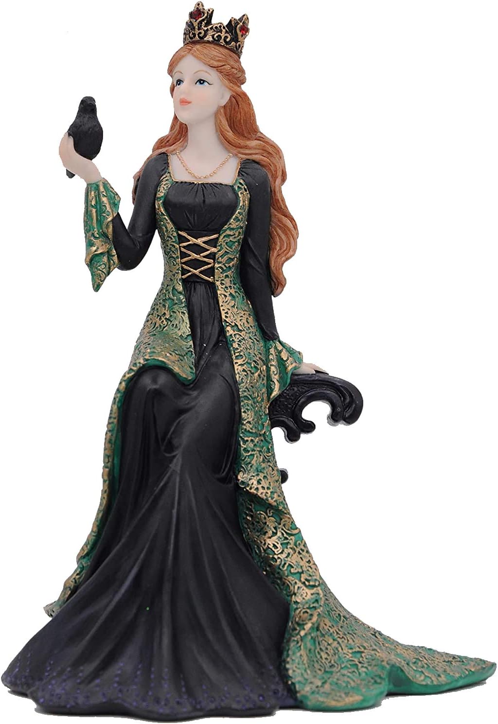 Comfy Hour Irish Princess Collection – Vestido verde Queen de 7 pulgadas con figura de resina de cuervo para el día de San Patricio y colección