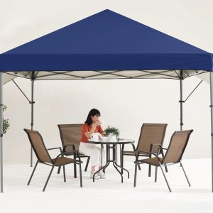 MASTERCANOPY Tienda de campaña desplegable de 10 x 10 pulgadas, con toldos dobles, color azul marino MASTERCANOPY Tienda de campaña desplegable de 10 x 10 pulgadas, con toldos dobles, color azul marino