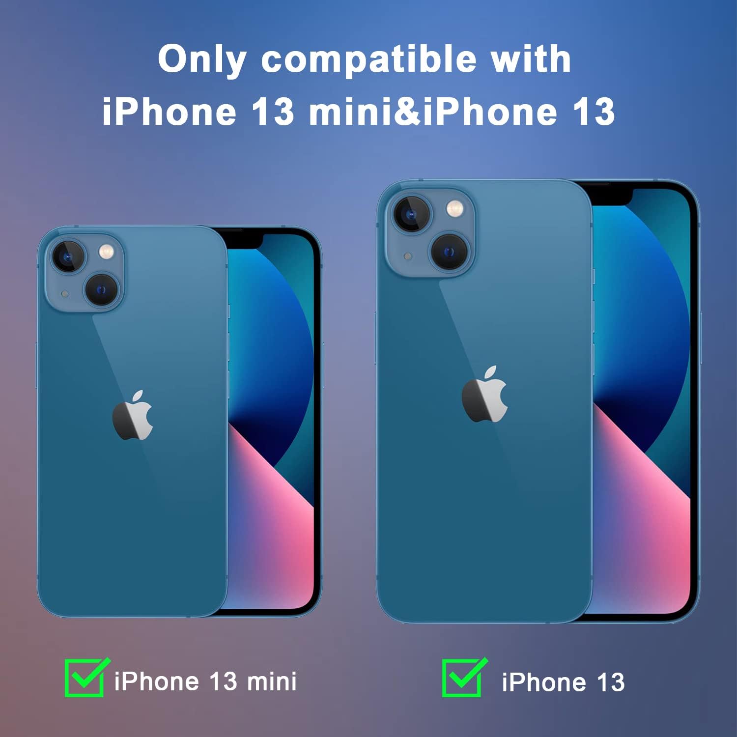 Orzero Paquete de 2 protectores de lente de cámara premium compatibles con iPhone 13 Mini, iPhone 13, metal y vidrio templado HD antiarañazos,