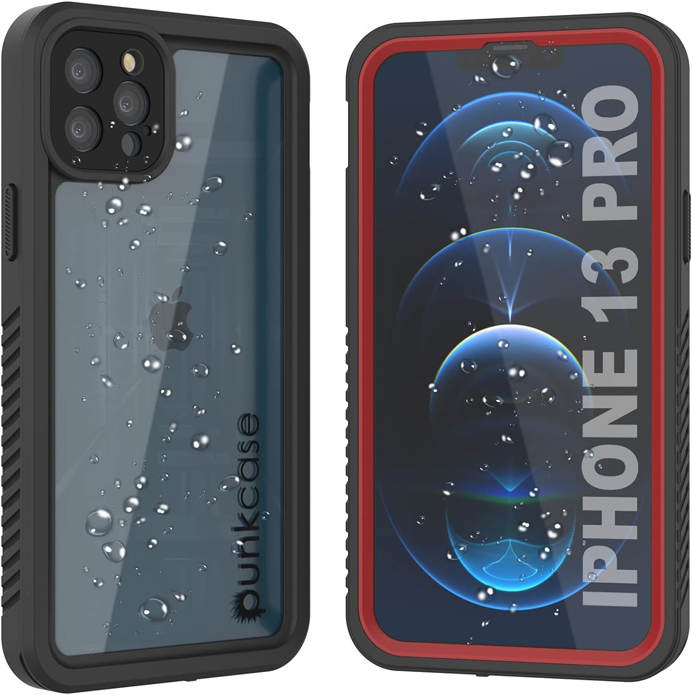 Punkcase Funda impermeable para iPhone 13 Pro Extreme Series Slim Fit Certificado IP68 a prueba de golpes a prueba de nieve con protector de