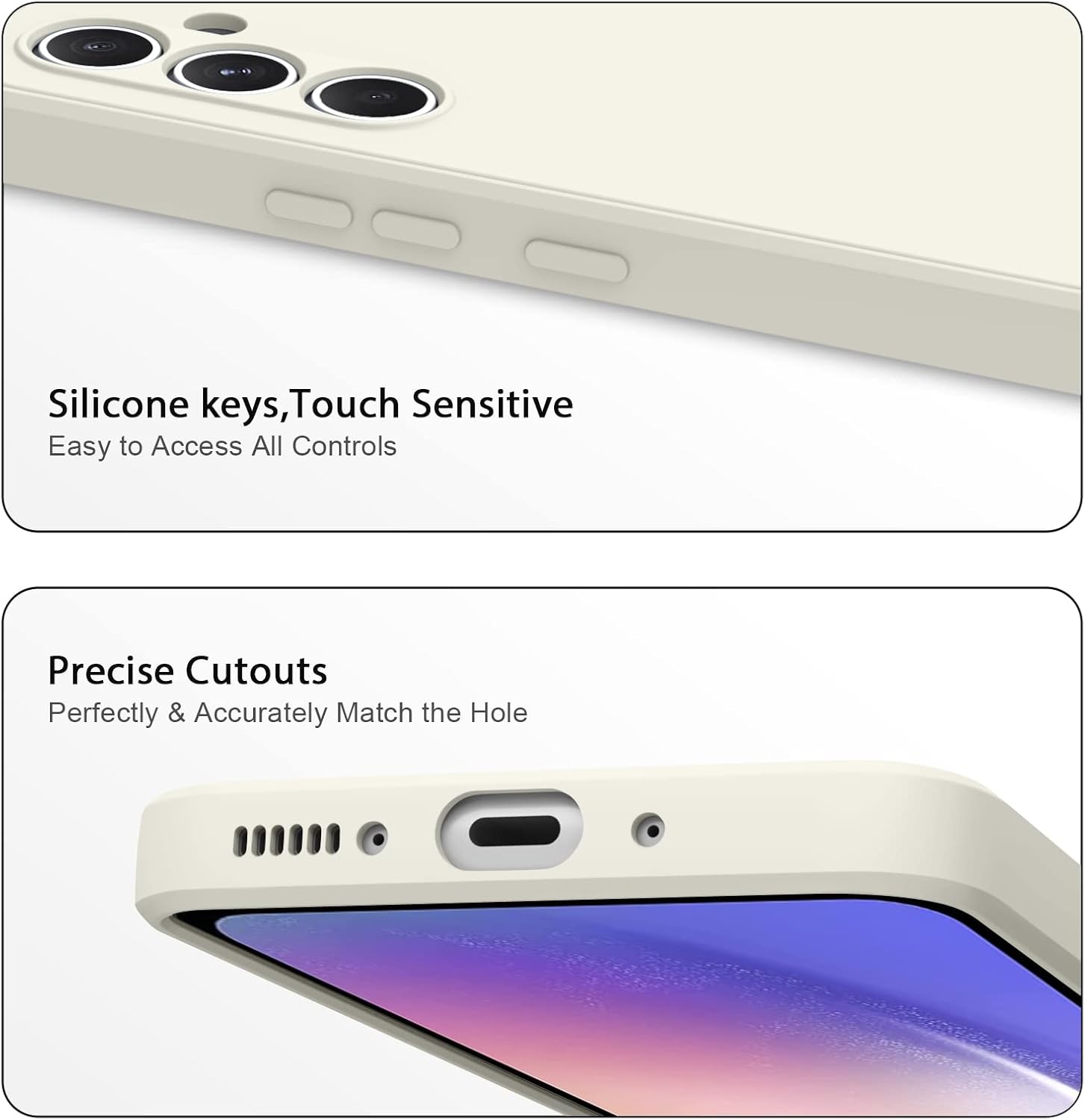 AK Funda protectora para Samsung Galaxy A54 5G, elegante funda protectora de cuerpo completo de silicona líquida delgada para Samsung Galaxy A54 5G