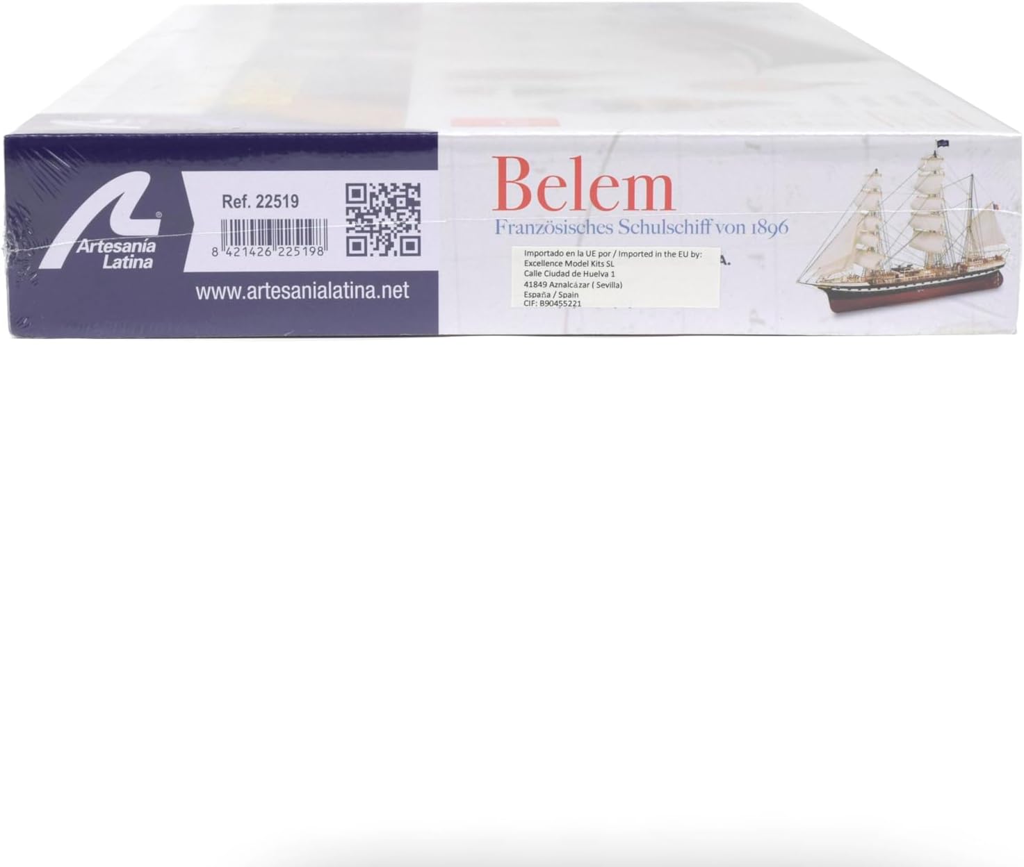 Artesanía Latina – Kit de modelo de barco de madera – Barco de entrenamiento francés, Belem – Modelo 22519, escala 175 – Modelos para montar –
