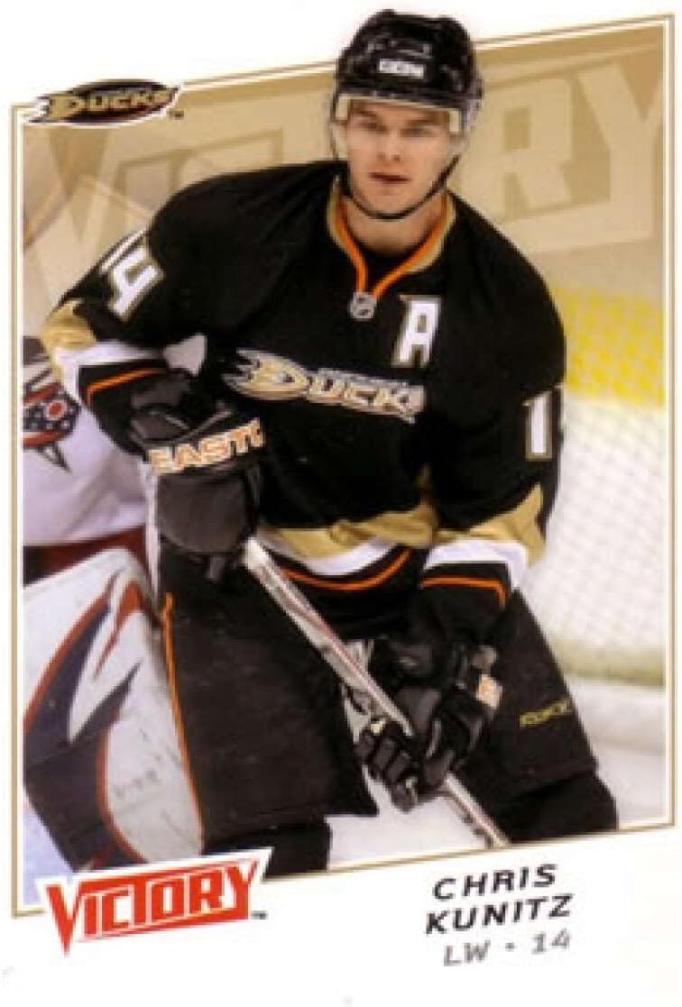 2008-09 Upper Deck Victory Hockey #196 Chris Kunitz Anaheim Ducks Official NHL Trading Card (Stock Photo Shown, Near Mint or Better Condition)