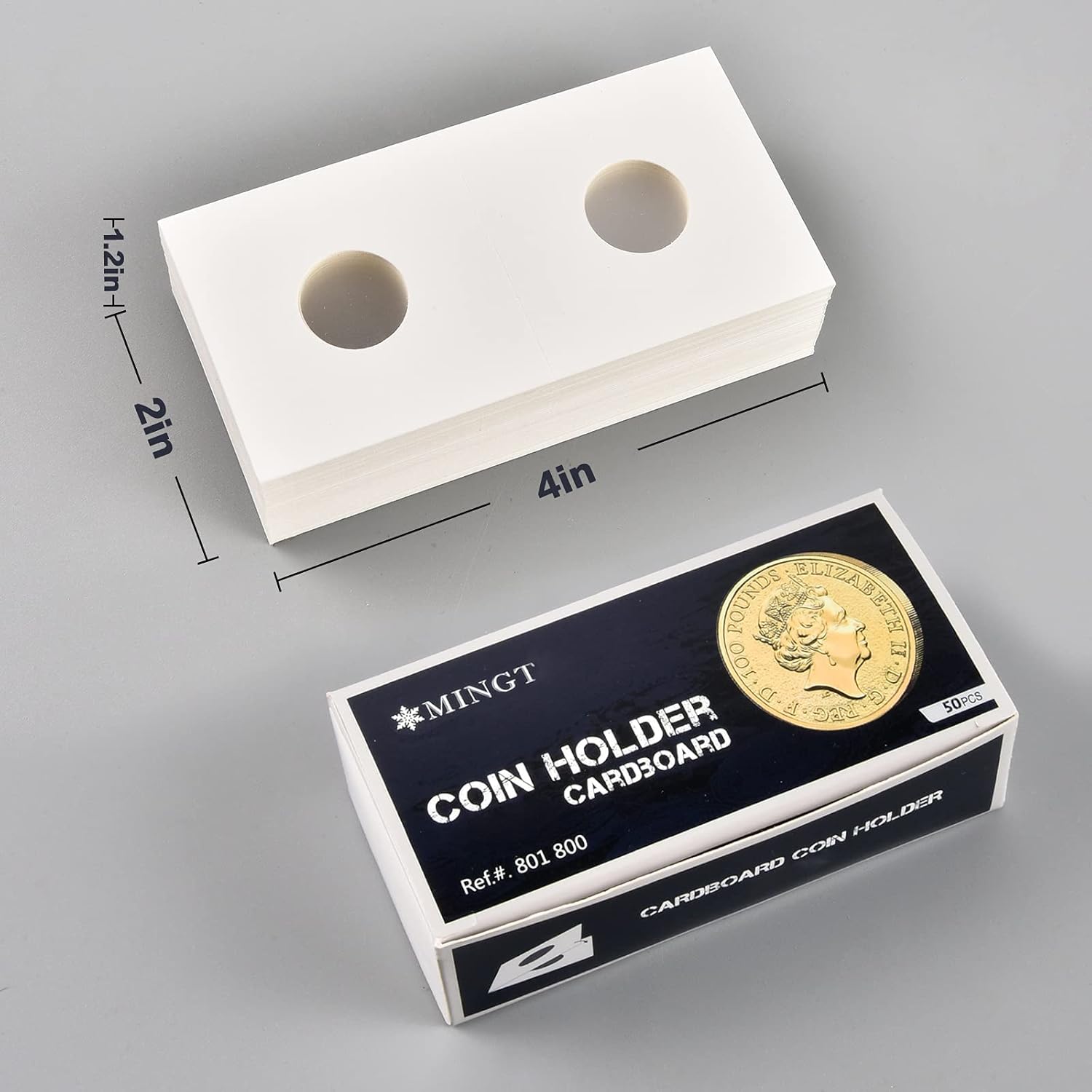 350 soportes para monedas de cartón, monedas, 2 x 2, 7 tamaños para coleccionistas, protector para coleccionistas, se adapta a 20.5, 23, 25, 27.5,