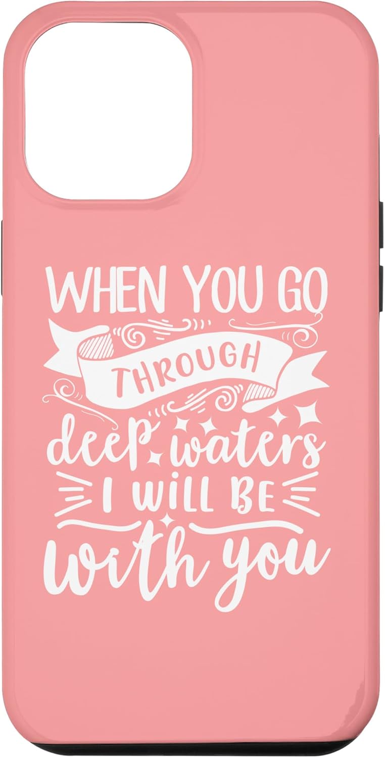 Funda de regalo motivacional para iPhone 13 Pro Max con versículo bíblico Isaías 432