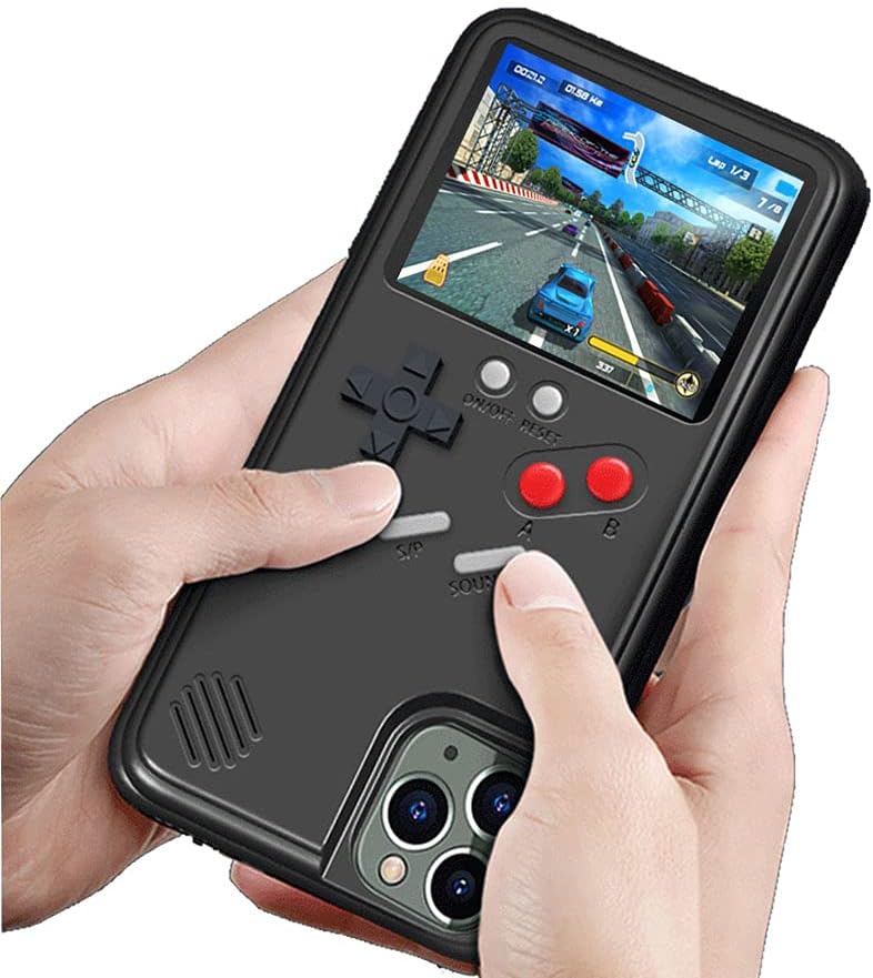 KJArrow Gameboy – Funda para iPhone 13, diseño retro con 36 colores para iPhone 13, color negro
