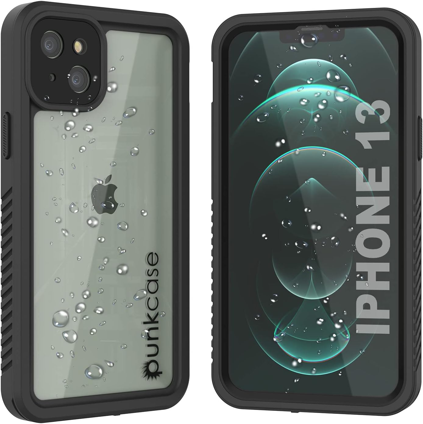 Punkcase Funda impermeable para iPhone 13 serie extrema ajuste delgado certificado IP68 a prueba de golpes a prueba de nieve con protector de