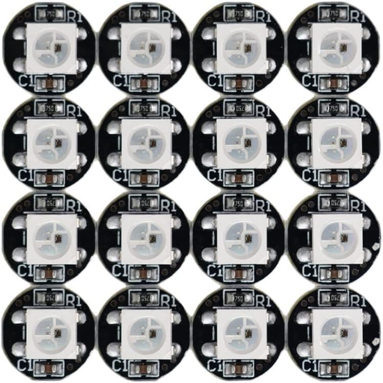 100pcs WS2812B direccionable 5050 Smart RGB LED Pixel Light en negro disipador de calor placa PCB 5V DC compatible con Arduino