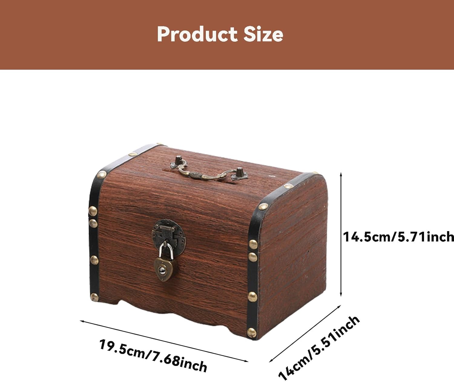 Alcancía de madera, banco de ahorro de dinero, caja de dinero segura con cerradura tallada de madera, caja de madera creativa vintage, caja de