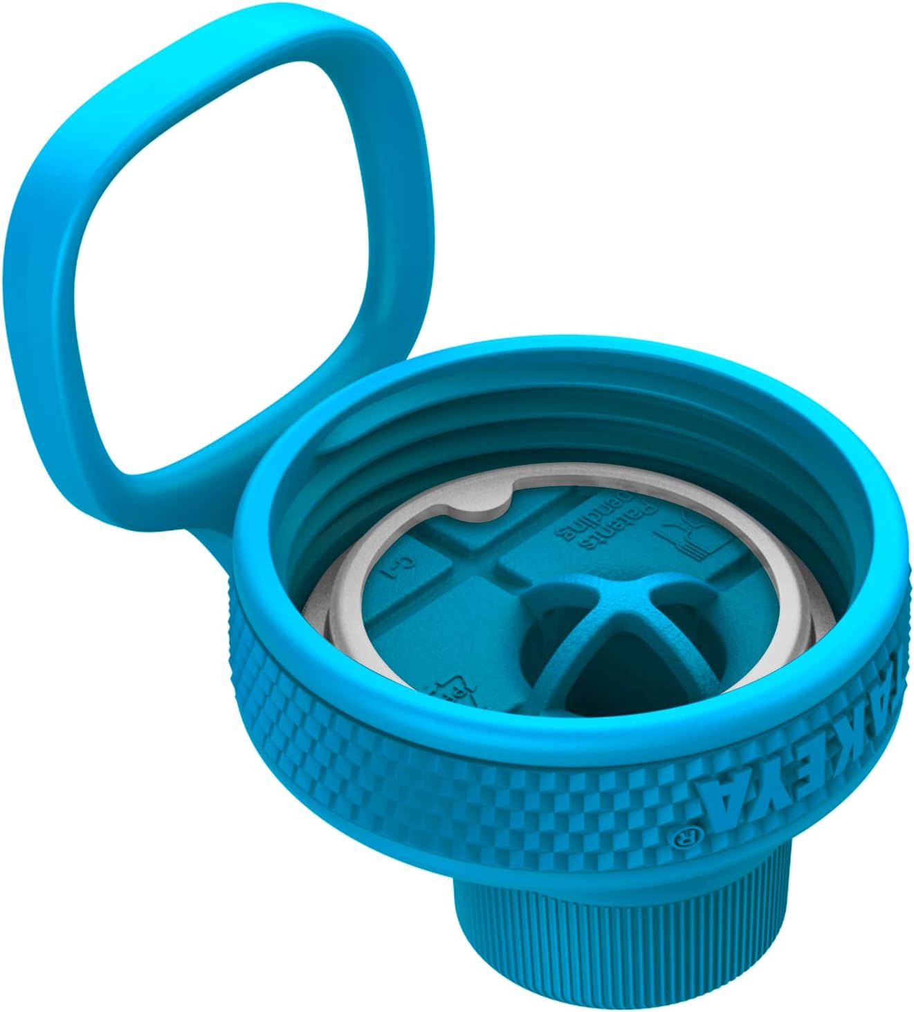 Takeya Botella de agua deportiva de plástico Tritan de 24 onzas con tapa de boquilla, calidad premium, sin BPA, azul campeonato
