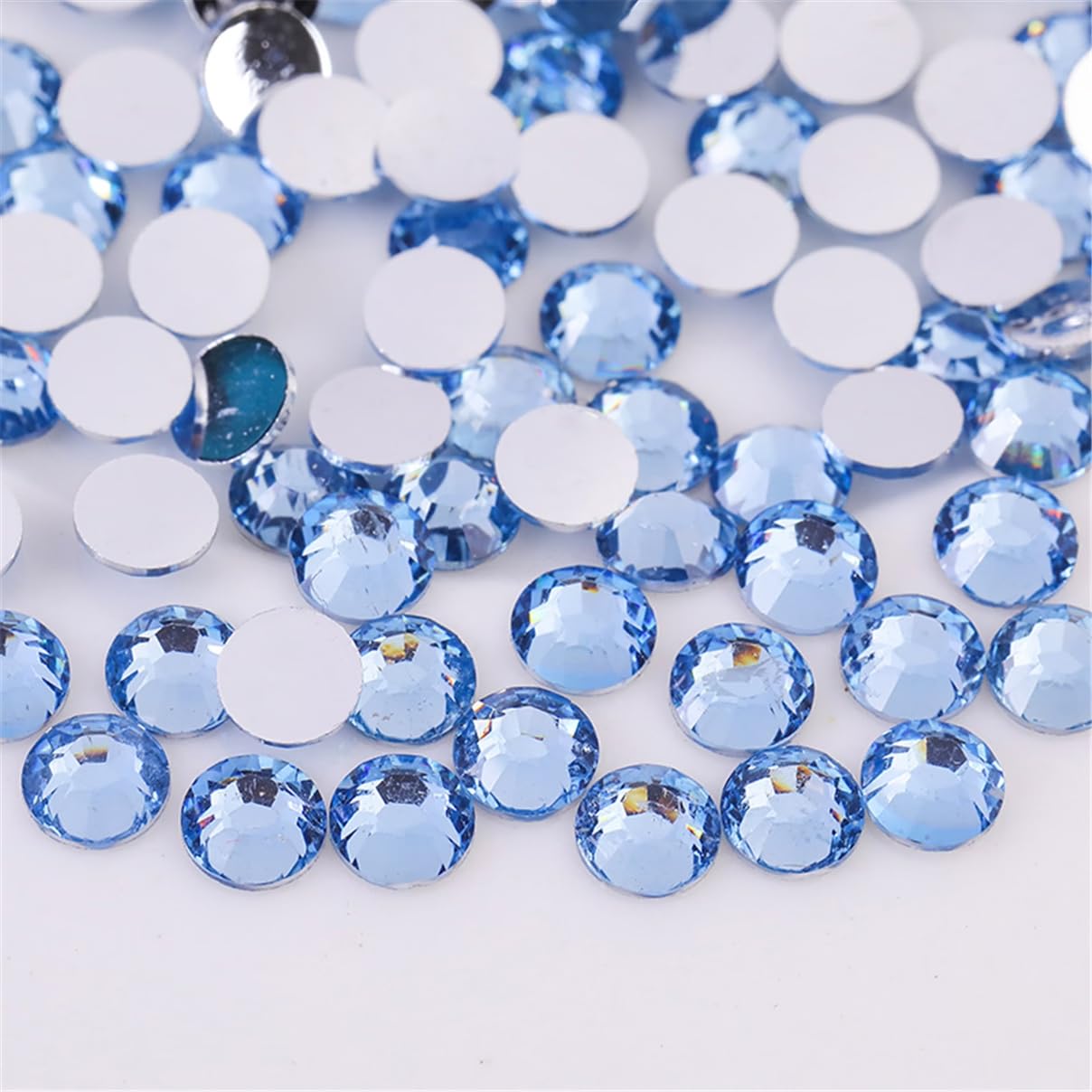 1000 diamantes de imitación SS20 de 0.197 in con parte trasera plana de cristal transparente, gemas redondas de cristales para arte de uñas,