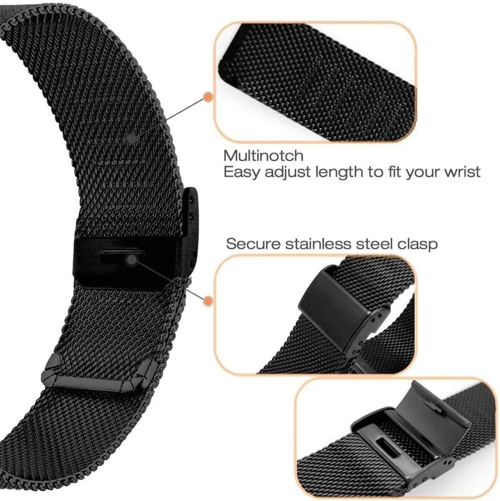 FitTurn Correa de muñeca compatible con Yihou P8Y20Y20 ProT45 Smart Watch, pulsera de metal de repuesto para Yihou P8Y20Y20 ProT45 Smartwatch