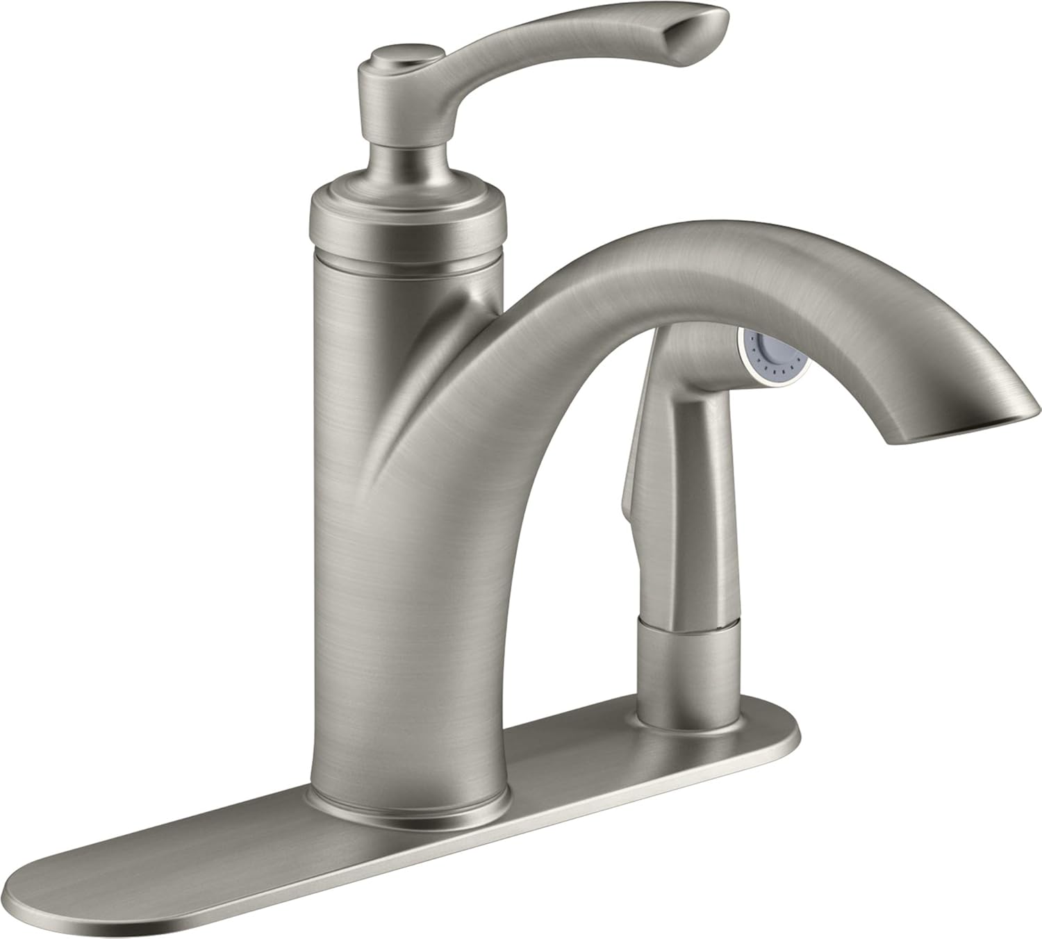 Kohler K-R29671-VS Linwood – Grifo para fregadero de cocina, acero inoxidable vibrante