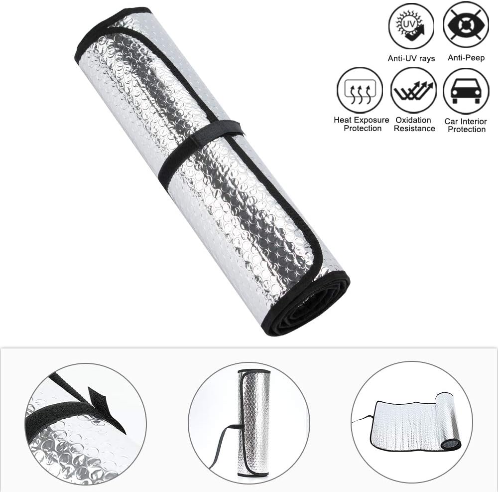 Winunite Parasol para parabrisas compatible con Jeep Wrangler TJ JK JKU 24 puertas 1997-2017  Protector térmico para ventana delantera de automóvil,