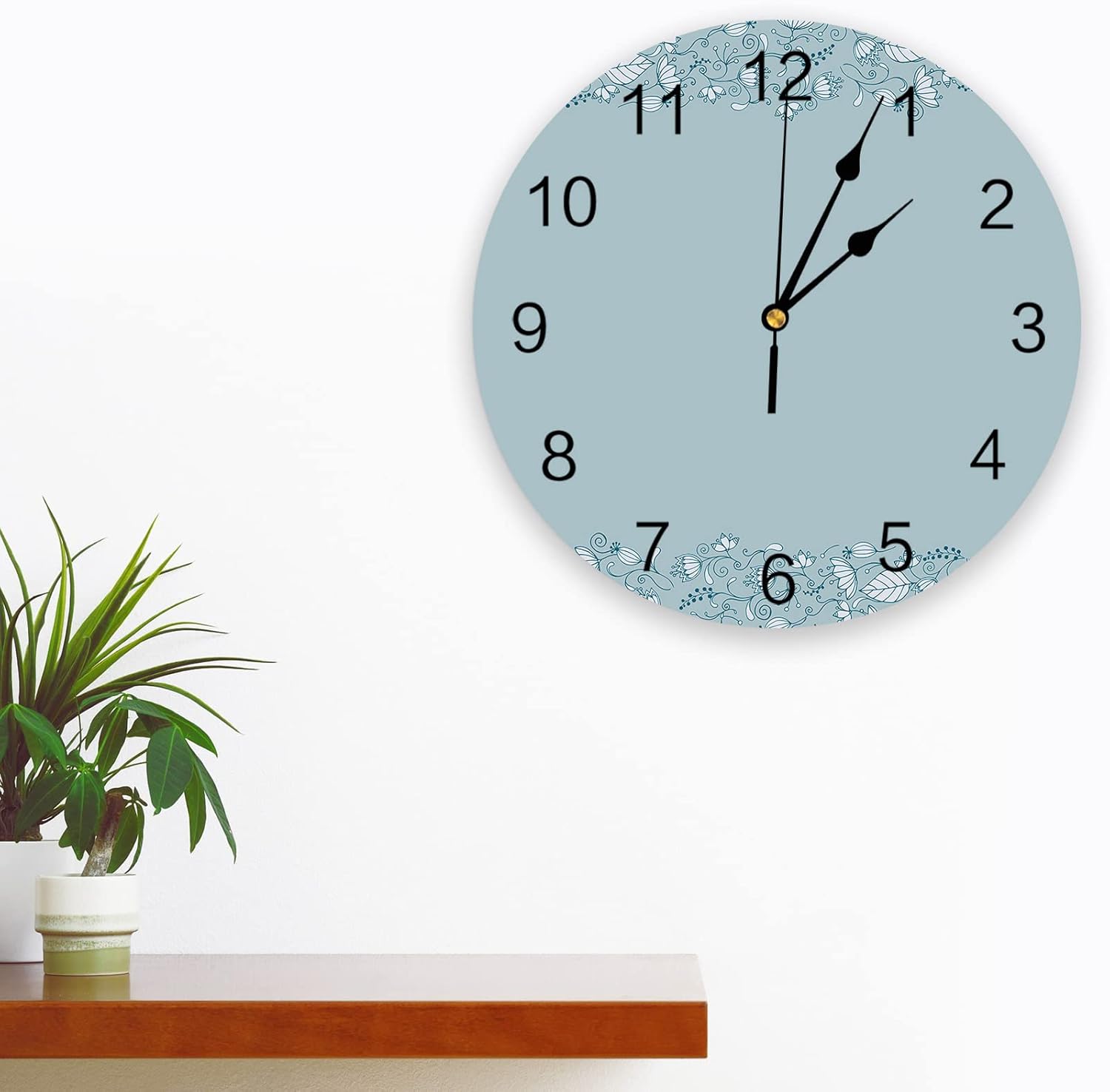 Silent – Reloj de pared decorativo sin tictac para cocina, dormitorio, baño, oficina, sala de estar, lavandería, hogar, funciona con pilas, reloj de