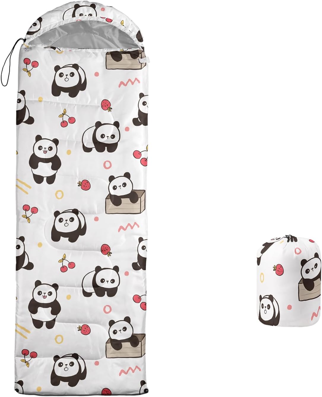 Camping Sleeping Bags for Adults Kids Boys Girls Warm & Cool Weather Waterproof Indoor & Outdoor Backpacking Kawaii Animals Sleeping Bag for All