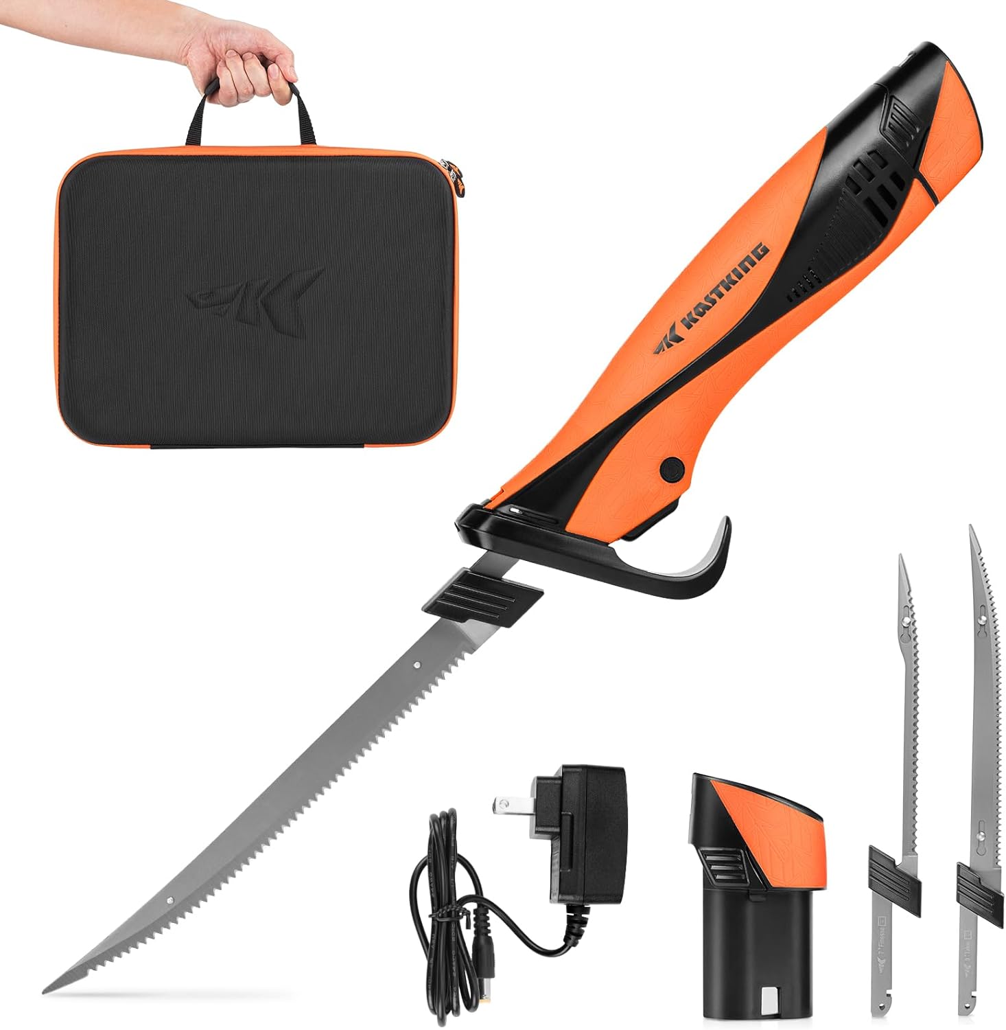 KastKing Cuchillo de filete eléctrico Speed Demon Pro Li (iones de litio) – Recargable, inalámbrico, de alta velocidad, duración de la batería