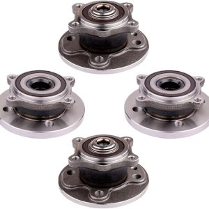 SCITOO 4 unidades de cojinete de rueda delantera y trasera 512427 513309 apto para Mini Cooper 2006-2015 sin ABS 4 lengüetas SCITOO 4 unidades de cojinete de rueda delantera y trasera 512427 513309 apto para Mini Cooper 2006-2015 sin ABS 4 lengüetas
