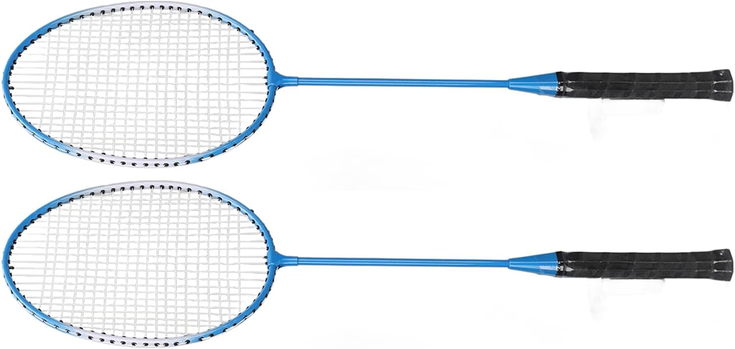 Juego de raqueta de bádminton, ligera, de alta dureza, aleación de hierro ofensiva, agarre cómodo, duradero, con bolsa de almacenamiento para