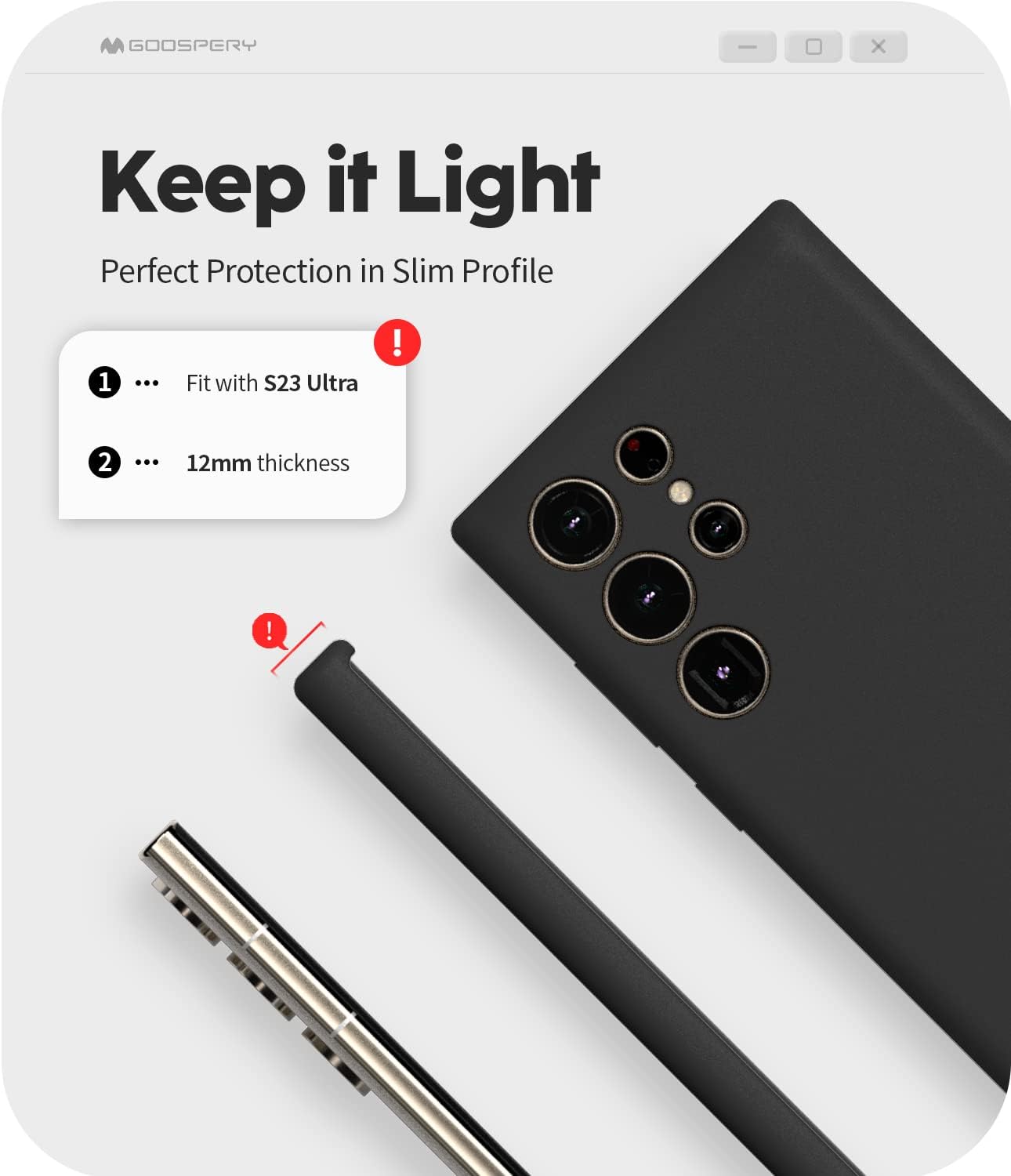GOOSPERY Funda de silicona líquida diseñada para Galaxy S23 Ultra, sedosa, suave al tacto, protección de cuerpo completo, a prueba de golpes, con