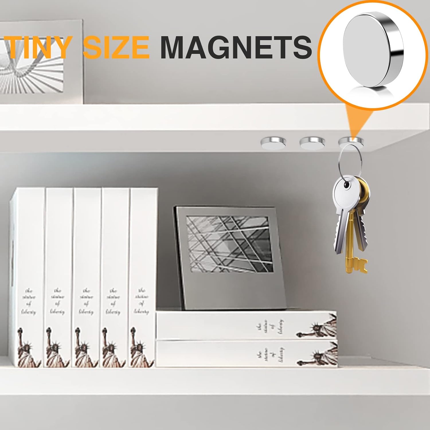 TRYMAG Imanes pequeños de 0.315 x 0.079 in, 300 imanes pequeños redondos de tierras raras, pequeños imanes de disco de neodimio fuertes para pizarra