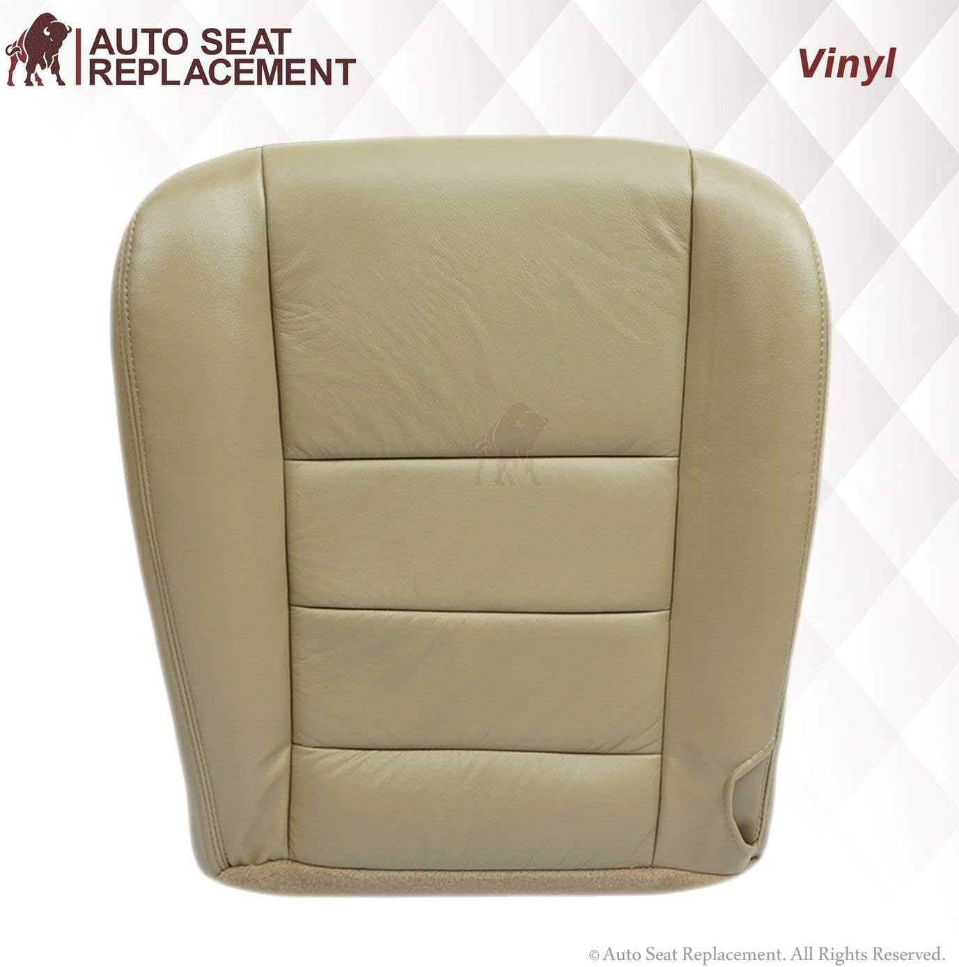 Funda de asiento de cuero sintético de repuesto para Ford F250 F350 Lariat Crew Cab 2003, 2004, 2005, 2006, 2007, color marrón (parte inferior del