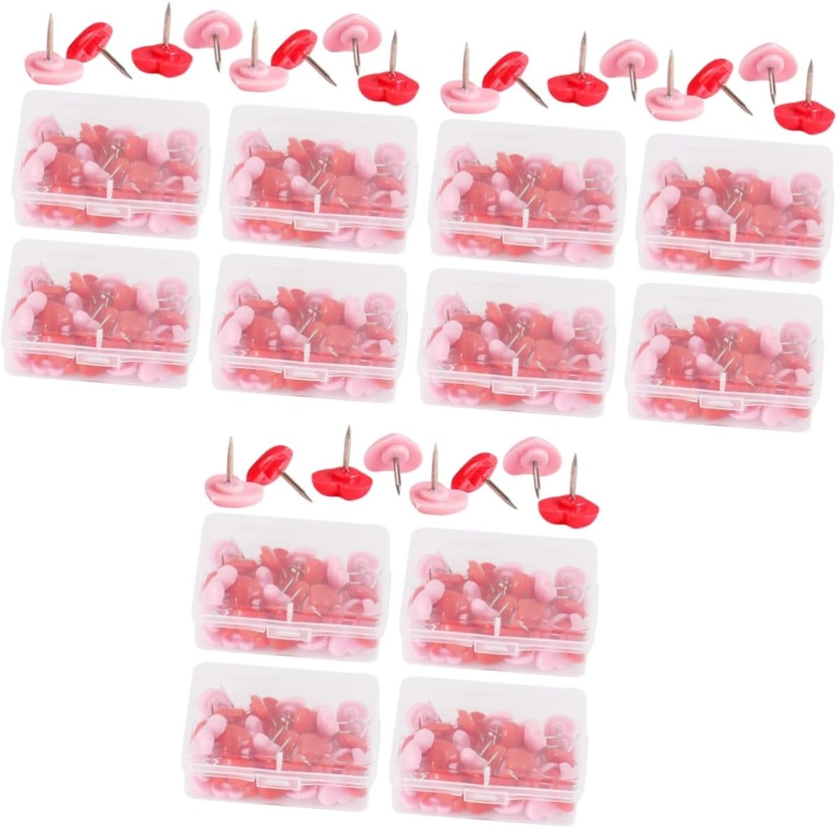 Abaodam 12 Boxes Thumbtack Work Desk Accessories Accesorios para Escritorio Office Desk Accessories Desk Accessory Multi-Function Thumb Tacks Push