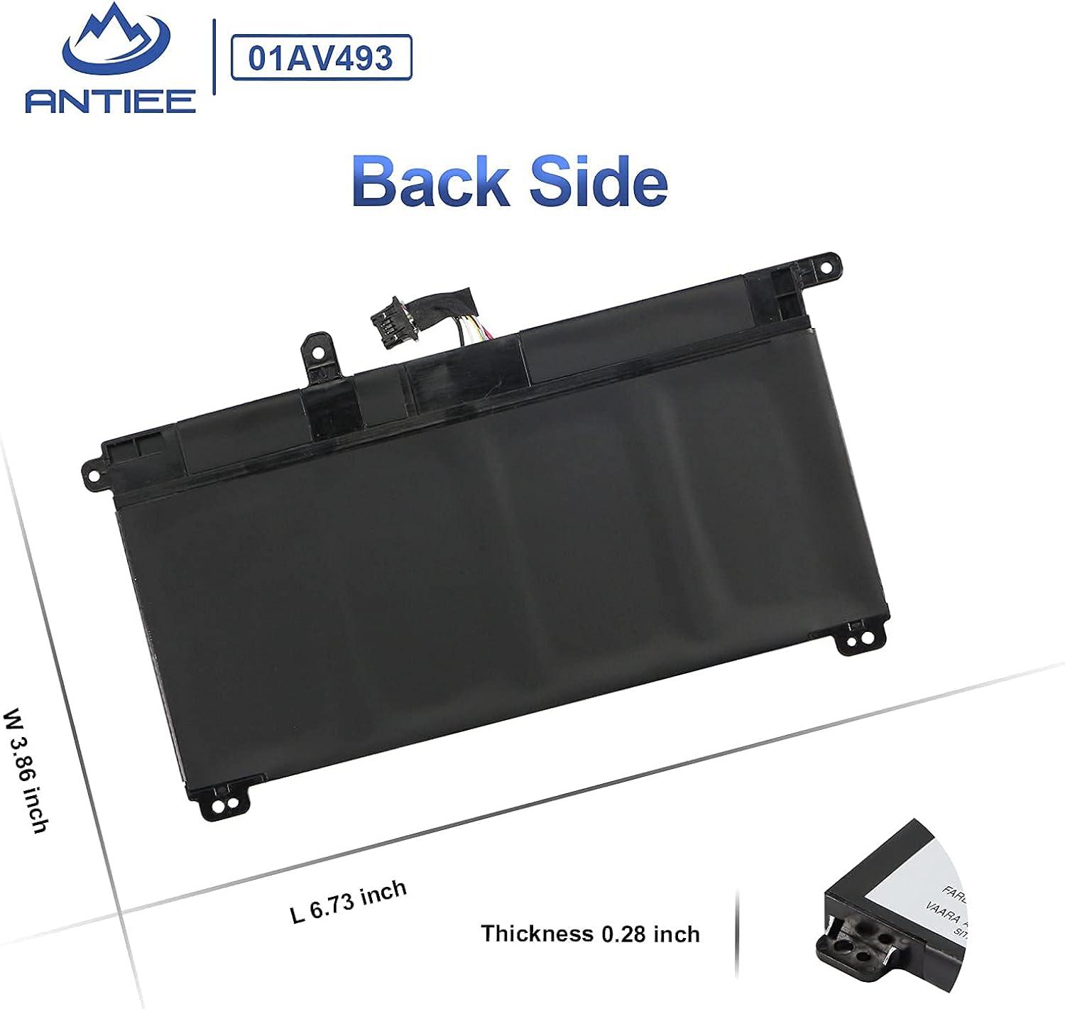 ANTIEE 00UR891 01AV493 SB10L84121 Reemplazo de batería interna para Lenovo ThinkPad T570 T580 P51S P52S Series 00UR890 00UR892 SB10L84121 SB10L84122