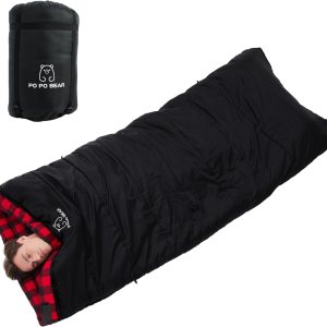 Saco de dormir Zero Degree para adultos, 100% franela de algodón, alto y grande Saco de dormir Zero Degree para adultos, 100% franela de algodón, alto y grande