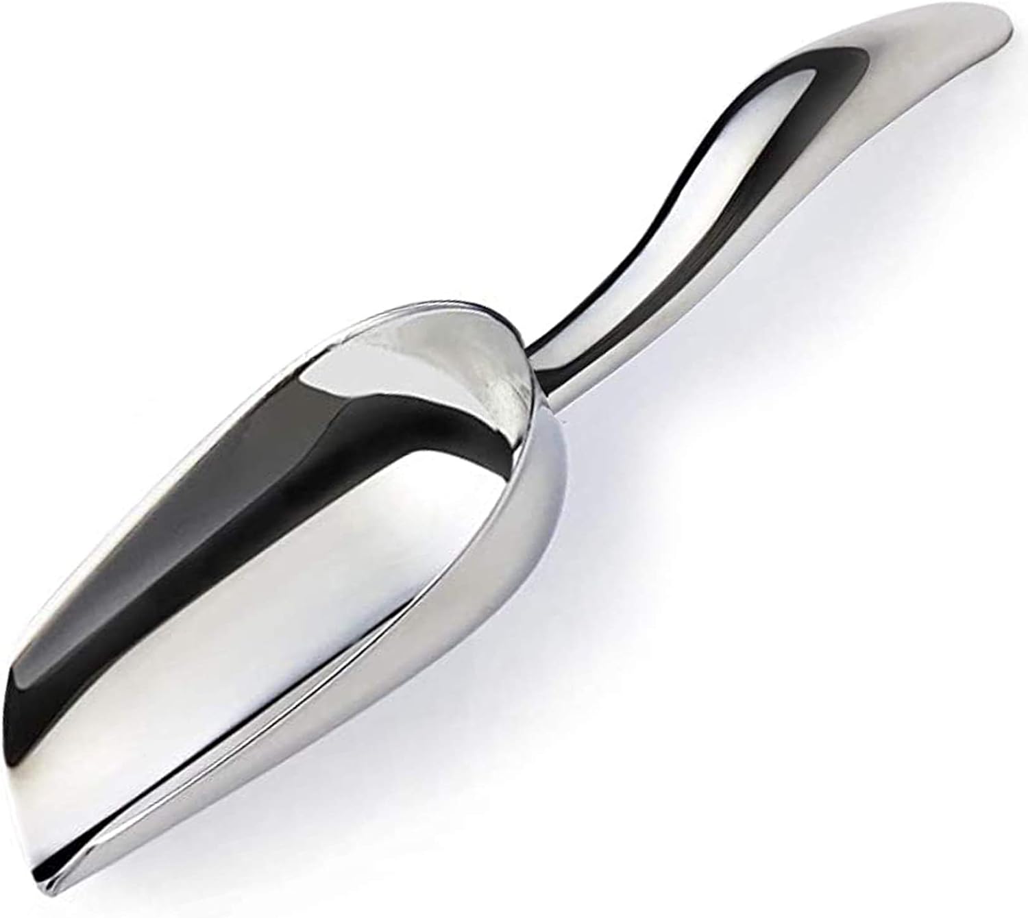 Cuchara de metal de acero inoxidable, cuchara de palomitas de maíz, cuchara de comida para perros de 9.4 pulgadas para fiestas, bodas, resistente