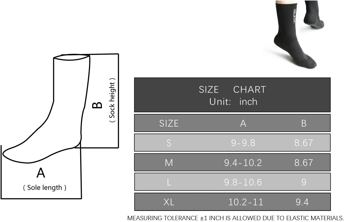 Dizokizo Calcetines de neopreno de 0.118 pulgadas (0.118 in), calcetines térmicos antideslizantes para hombres y mujeres, snorkel, natación, surf,