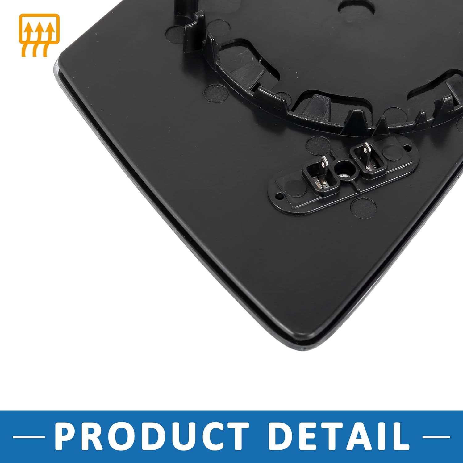 Espejo de coche de repuesto de cristal azul calentado lado izquierdo del conductor con placa de respaldo para BMW 525i 2004-2007