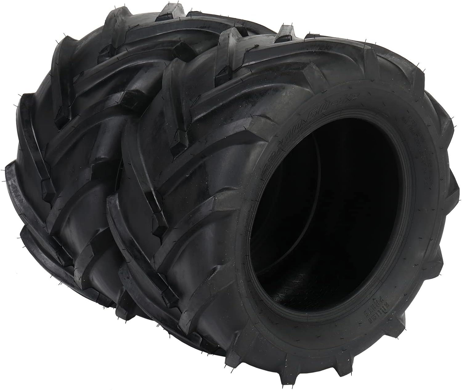 SUNROAD Juego de 2 neumáticos de tractor para cortacésped de 24×12.00-12 de 24×12.00-12 6PR sin cámara