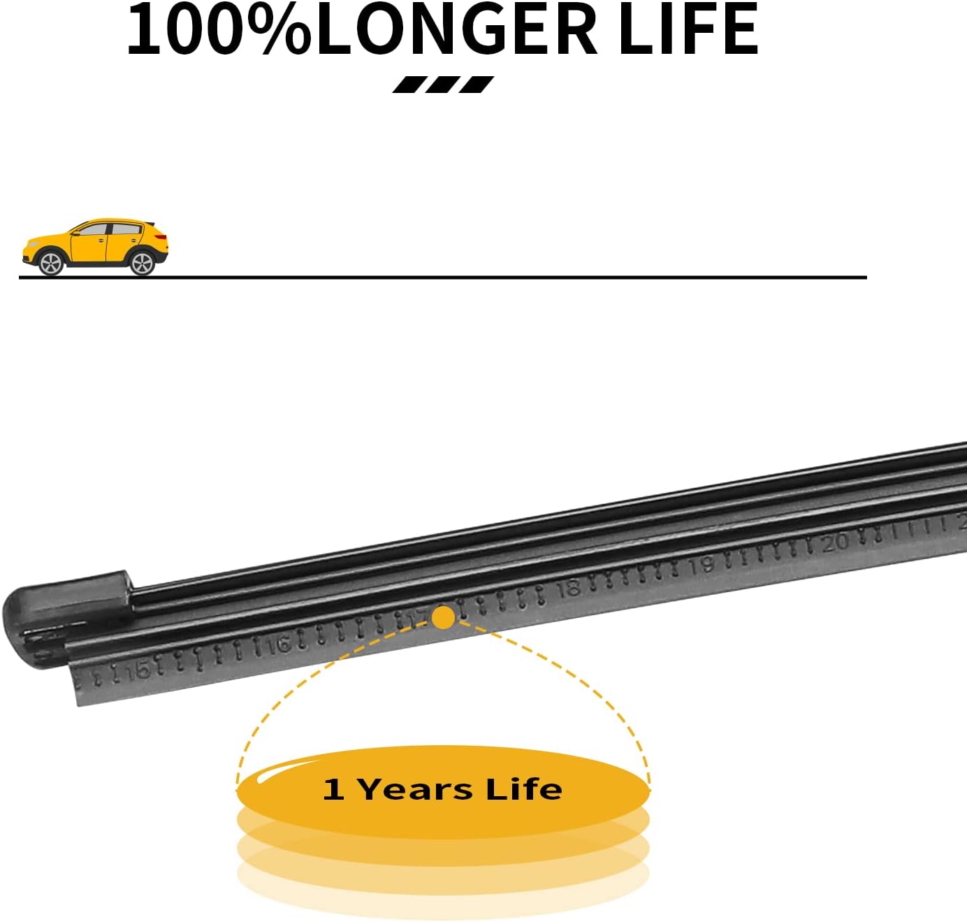 HOSONIC – Limpiaparabrisas trasero, 11G, limpiaparabrisas trasero, de 11 pulgadas, compatible con Ford EscapeExplorerPolice Interceptor, repuesto de