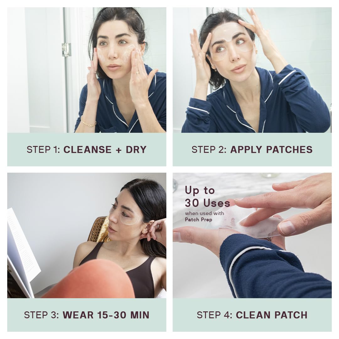 Dermaclara Kit de parches faciales  Parches antiarrugas para frente, líneas de sonrisa, tratamiento de línea de fruncido antiarrugas de silicona,