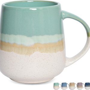 Bosmarlin Taza de café de cerámica extragrande, 23 onzas, apta para lavavajillas y microondas, taza de té grande de gran tamaño para oficina y hogar Bosmarlin Taza de café de cerámica extragrande, 23 onzas, apta para lavavajillas y microondas, taza de té grande de gran tamaño para oficina y hogar