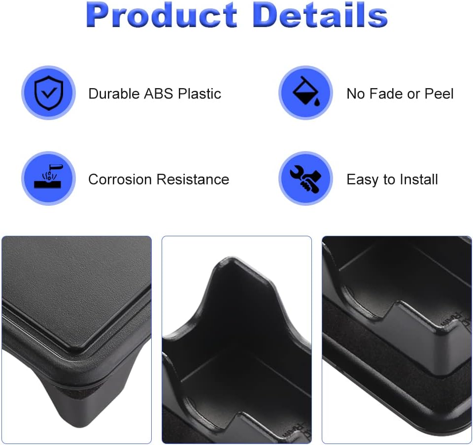 JDMON Repuesto para cubierta de bolsillo de estaca Dodge Ram 1500 2500 2019 2020 2021 cubierta de bolsillo de estaca para riel de caja de camión, 2